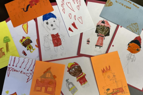 Cincinnati Firefighters Touched by Young Students' Thank You Notes for East Price Hill Fire Response