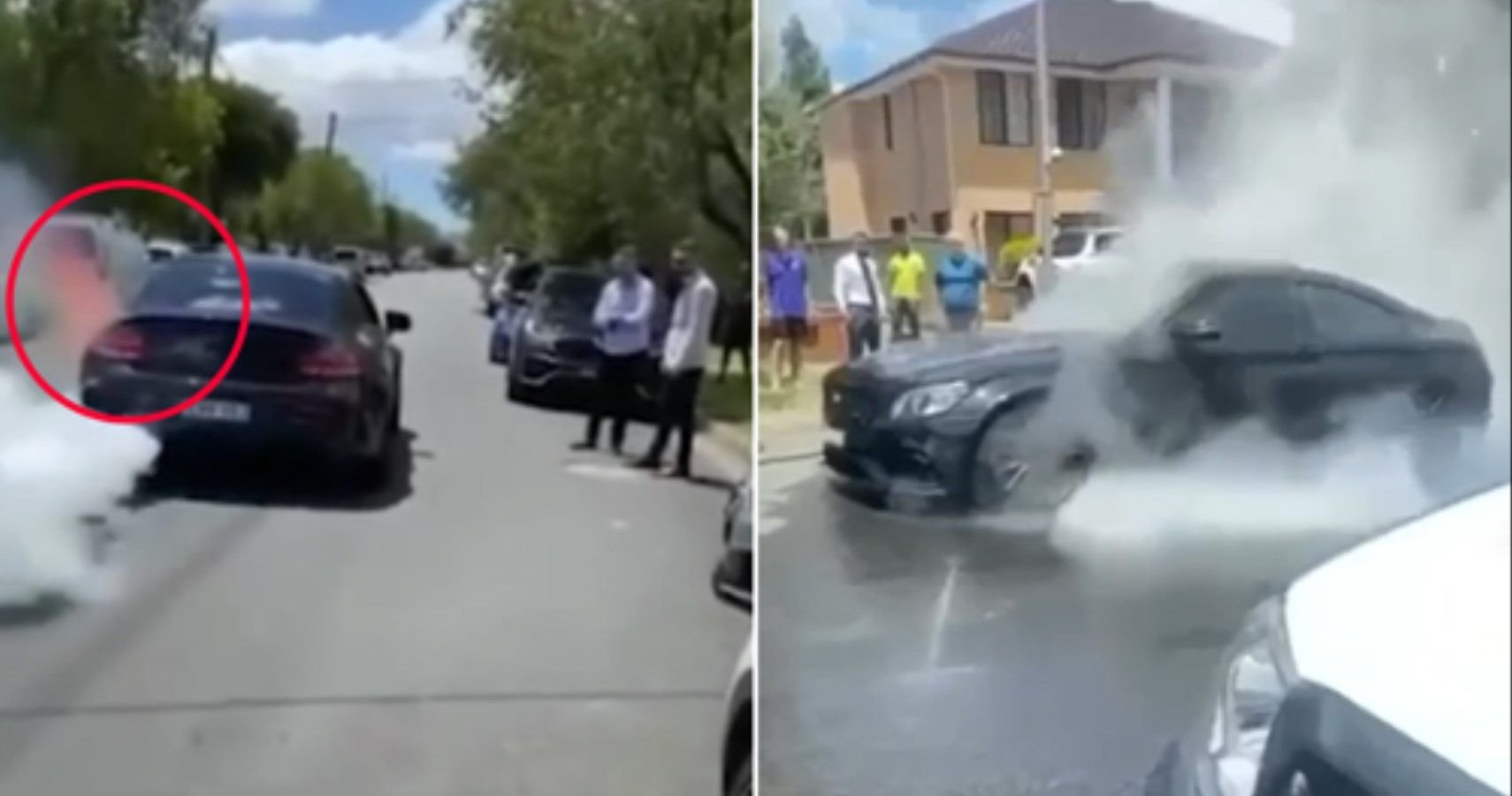 Watch This Mercedes-AMG C63 Owner Completely Destroy His Car After Epic Burnout Fail