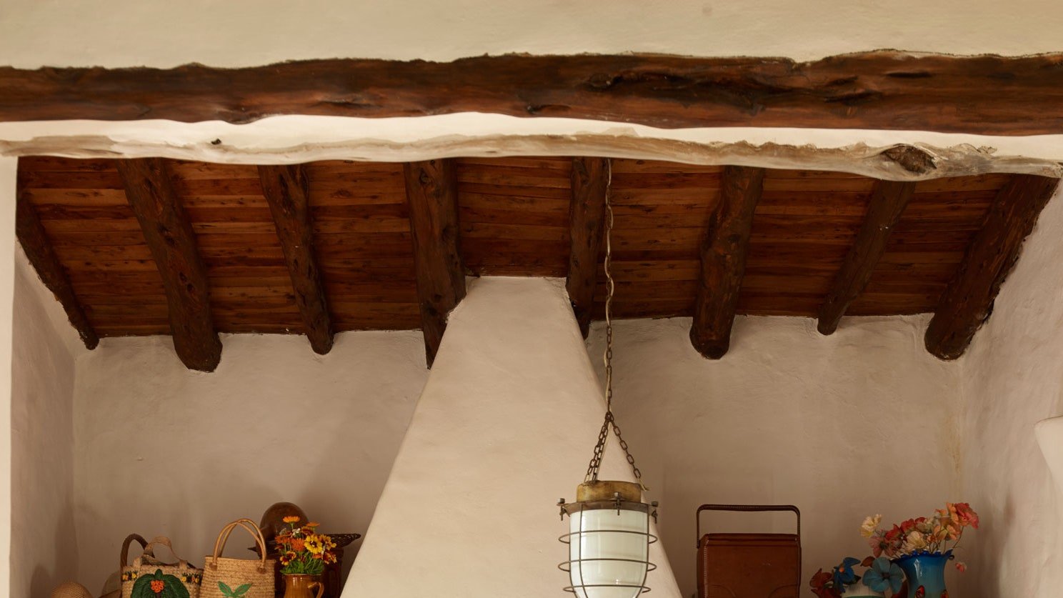 A rustic Ibizan finca filled with an unconventional collection of furniture and objects