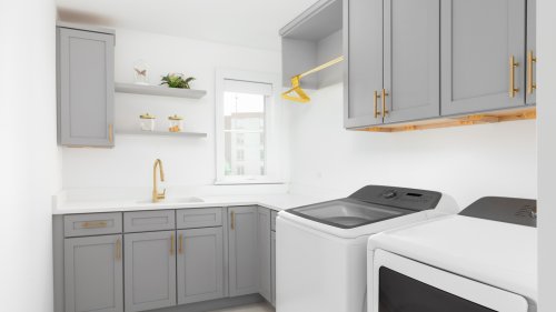 The Height Of The Cabinets In Your Laundry Room Can Make A Huge Difference