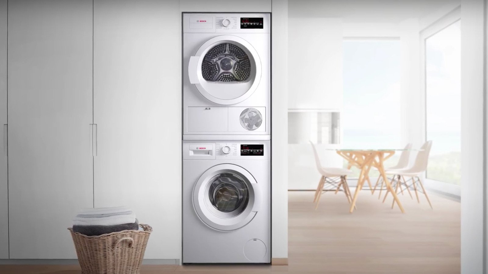 Why You Should Choose A Stackable Washer And Dryer Set For Your Laundry Room - House Digest