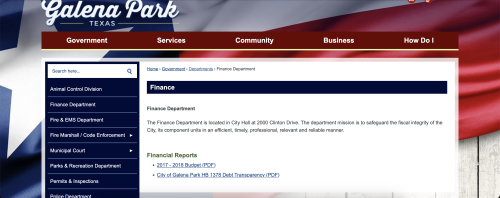 Galena Park has a budget. Good luck finding it as city ignores state transparency rules.