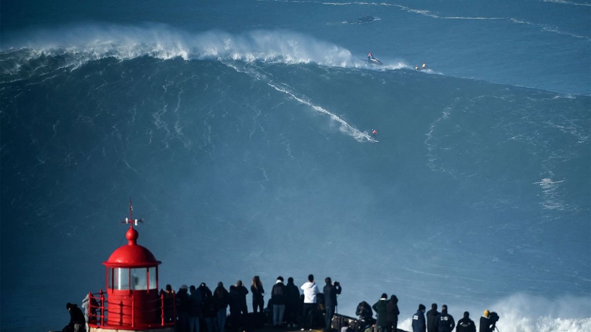 Nazaré's 80-foot Waves Intimidate Even Pro Surfers