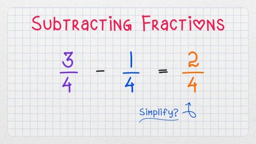 How to Subtract Fractions — Plus More Math Concepts