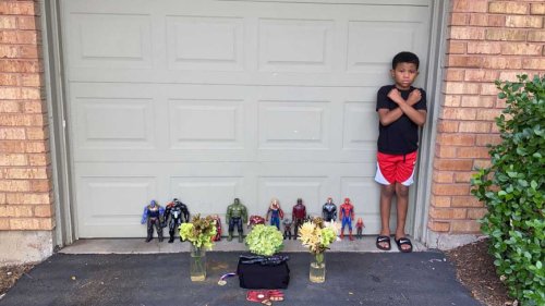 'I felt very sad': Boy holds memorial for Chadwick Boseman, who played his favorite superhero