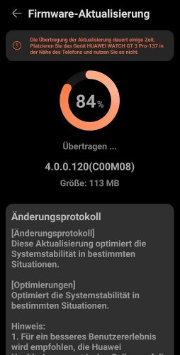 Neues HUAWEI Watch GT3 Pro Update verfügbar