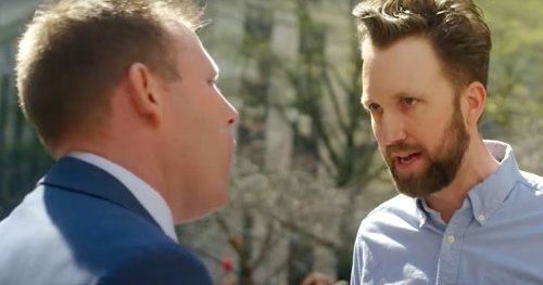 Jordan Klepper Has Mind-Melting Encounter With Trump Supporters Outside NY Trial