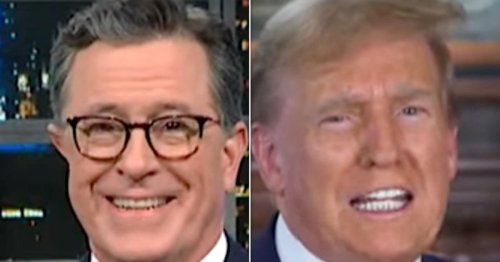 Stephen Colbert Uncovers Bizarre Hidden Detail About Trump's '100% Weird' New Pitch