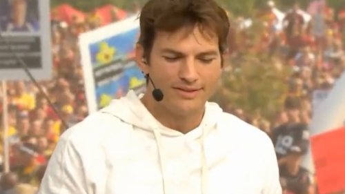 Ashton Kutcher Gets A Shower Of ‘Take A Shower’ Chants During Live US TV Appearance