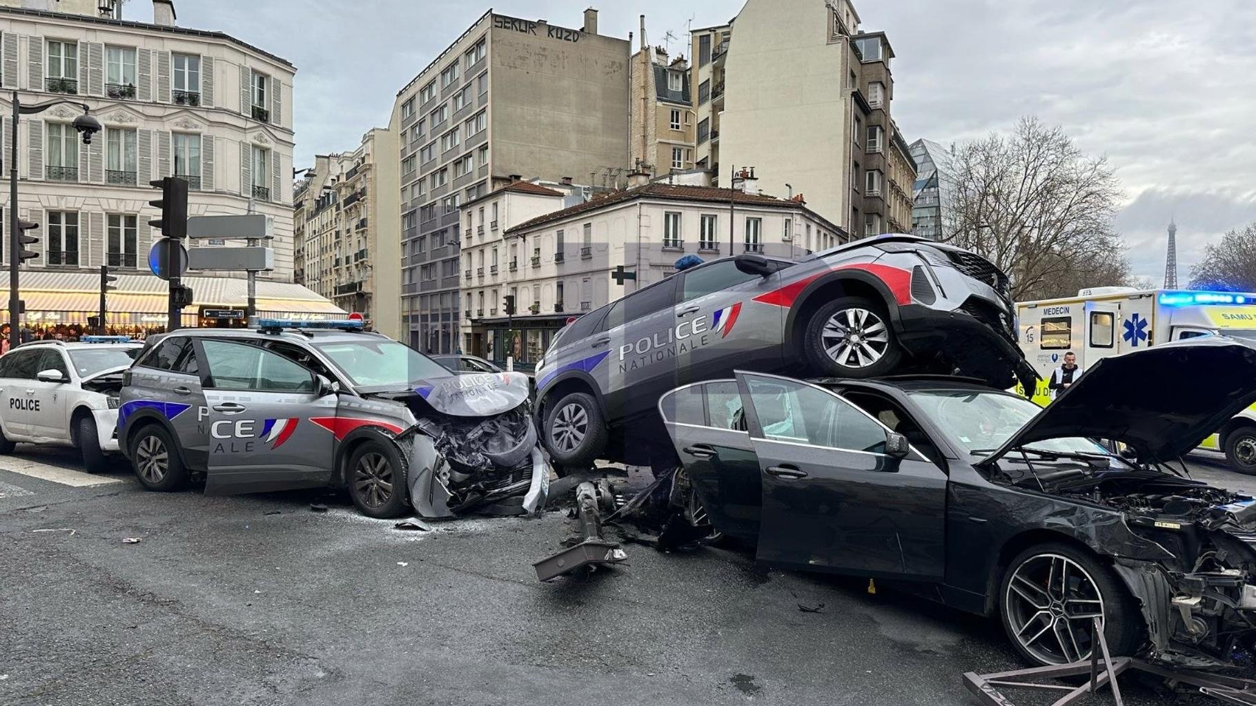 À Paris, une course poursuite et un carambolage après un refus d’obtempérer fait 13 blessés