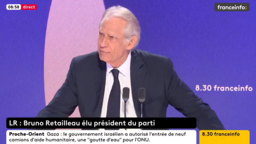 Dominique de Villepin se dit « inquiet » après l’élection de Bruno Retailleau à la tête de LR