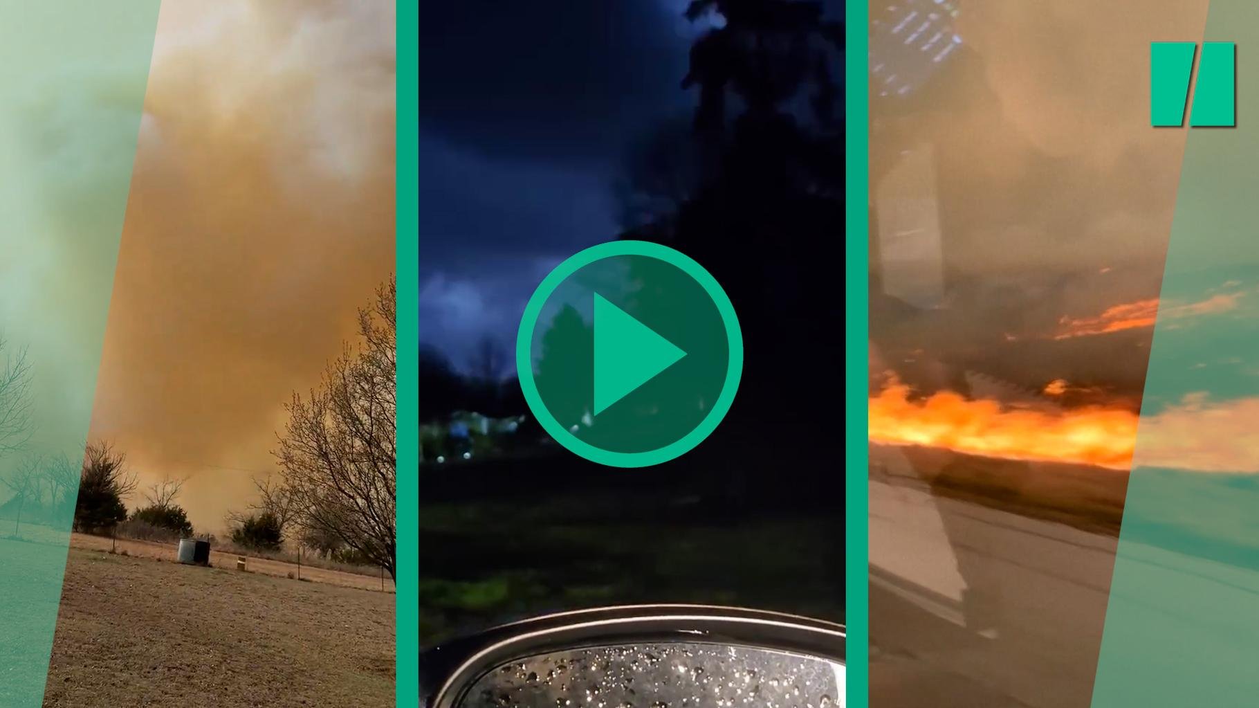 Tornades et incendies, les images des États-Unis frappés par des tempêtes mortelles