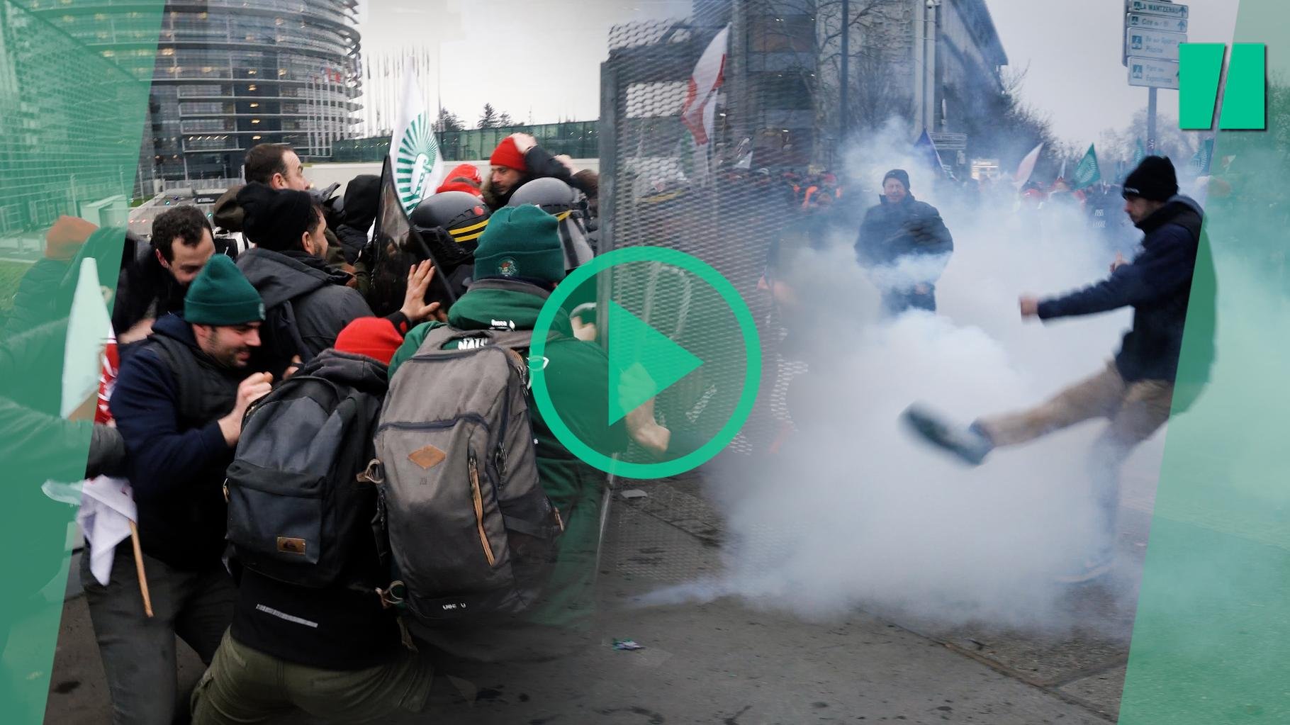 Mercosur : Devant le Parlement européen, des heurts entre agriculteurs en colère et forces de l’ordre