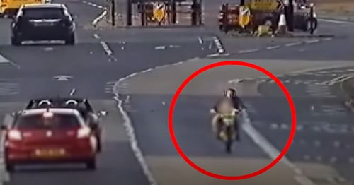 Shocking CCTV shows dad risking toddler's life on reckless motorbike ride through Hull