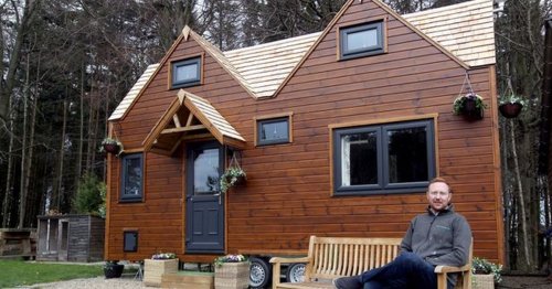 Man living in mini eco-home saves 'hundreds' every month