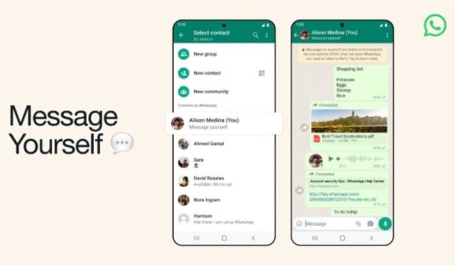 WhatsaApp abilita i messaggi a se stessi