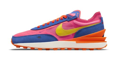 nike waffle neon
