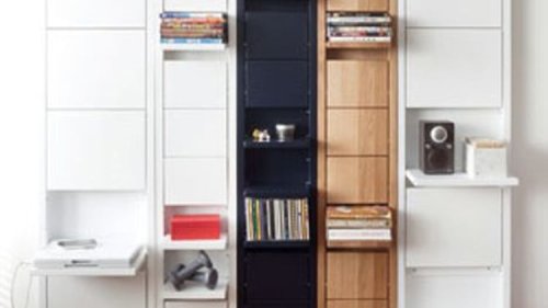 Up, Then Down: Shelves Fold Neatly Away Until Needed