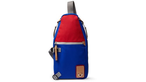 Eye/LOEWE/Nature Sling Colour-Block Canvas Backpack / $986 AUD