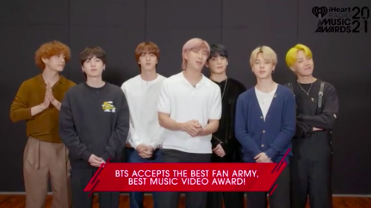 BTS Deliver Special Video Message During 2021 iHeart Awards Post-Show