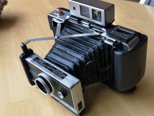 Film Friday: Combining a Polaroid Model 455 and Fujifilm Instax 100 to make a retro Instax Wide camera