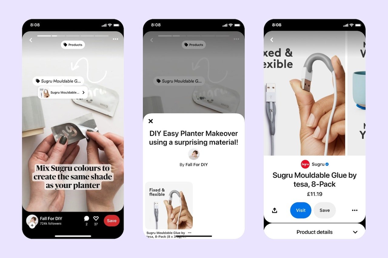Pinterest enables product tagging and brand partnerships for creators
