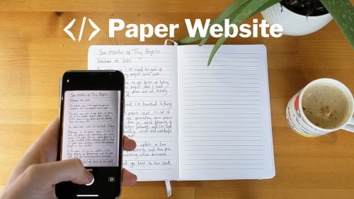 Paper Website: Start a tiny blog from your journal