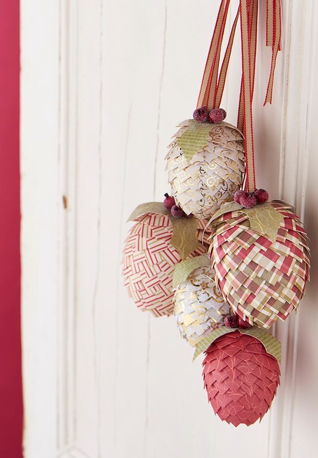 How to make paper pine cone decorations