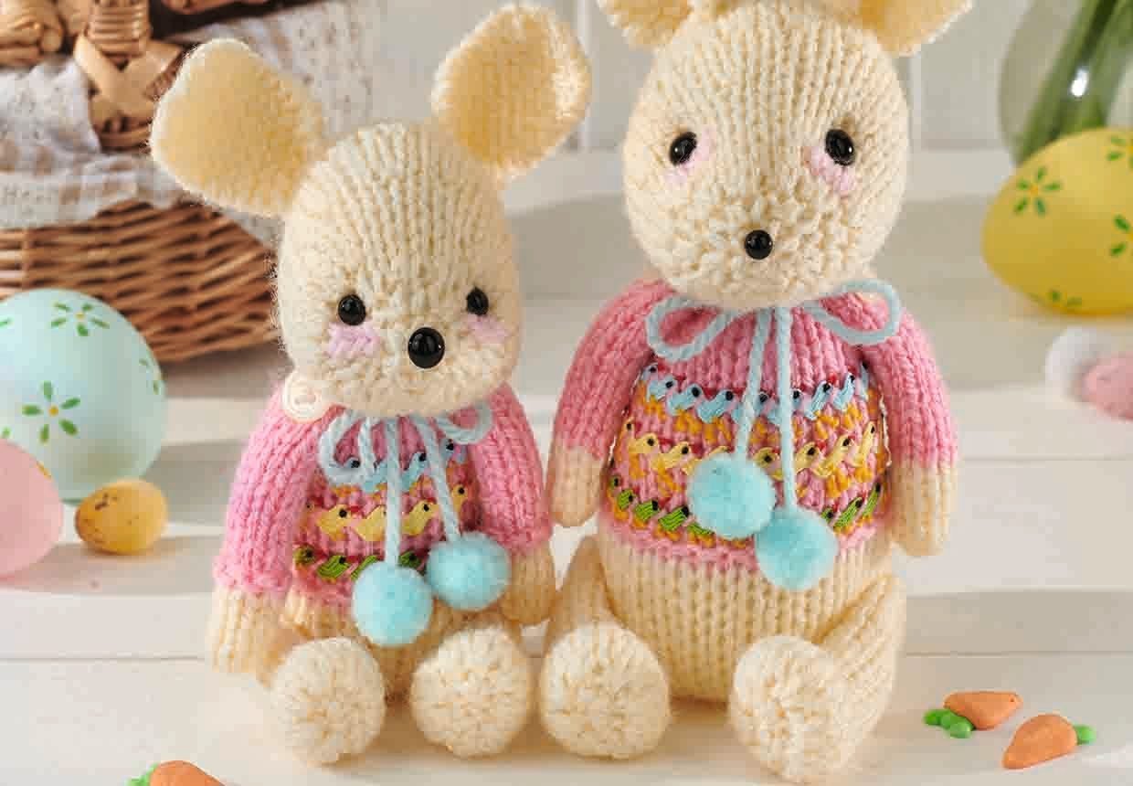 Knit a sweet friend with our adorable bunny pattern