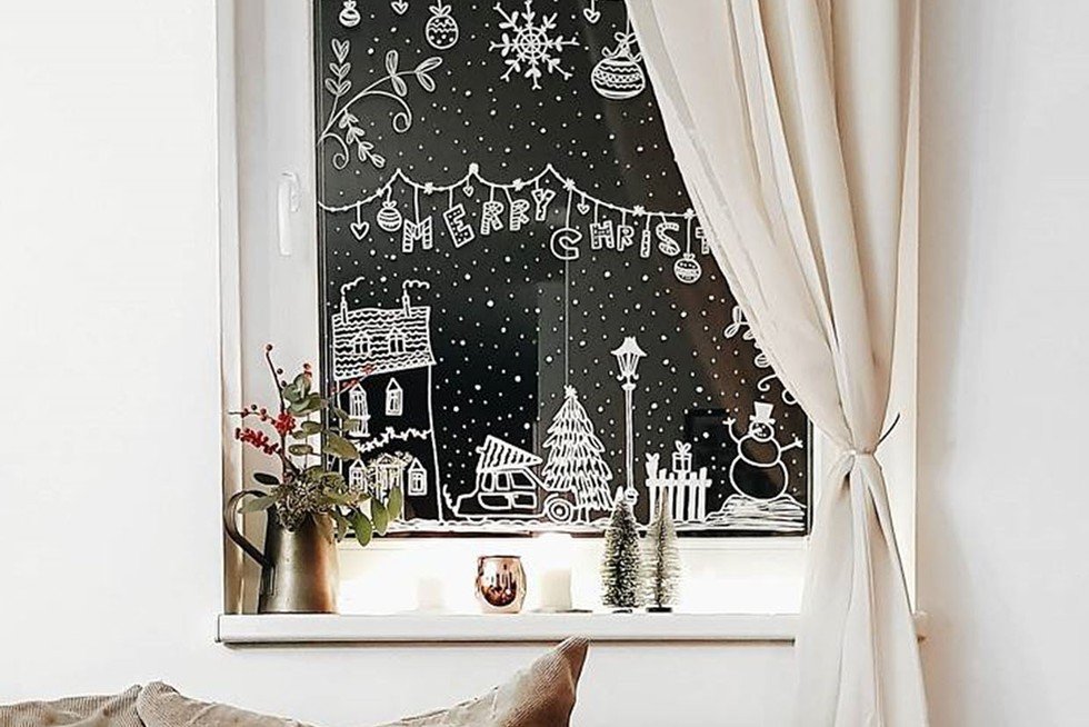 How to use window paint markers to create spectacular festive art