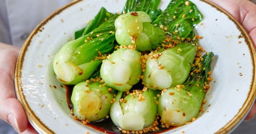 Pak choi with garlic and soy sauce