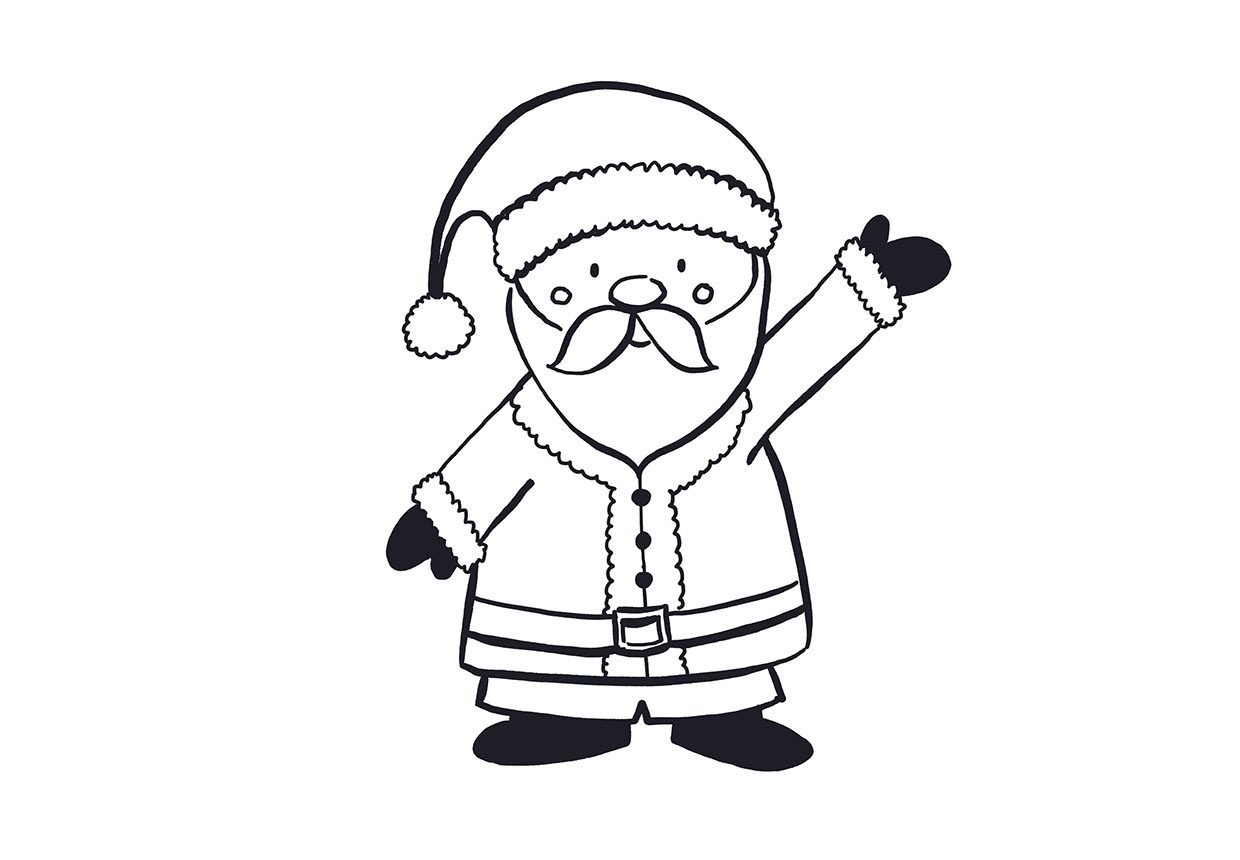 Learn how to draw Santa with our easy Santa drawing tutorial