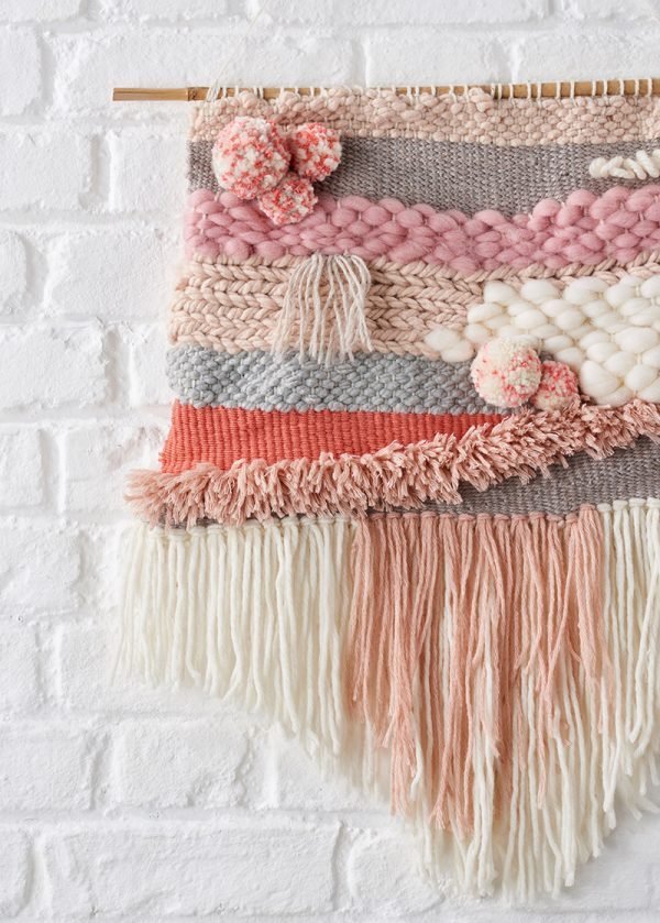 How to make a woven wall hanging and weaving loom