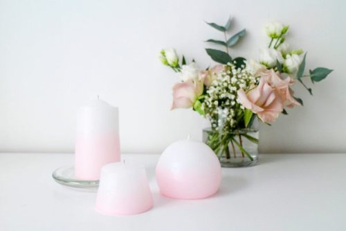 How to make pink ombre candles