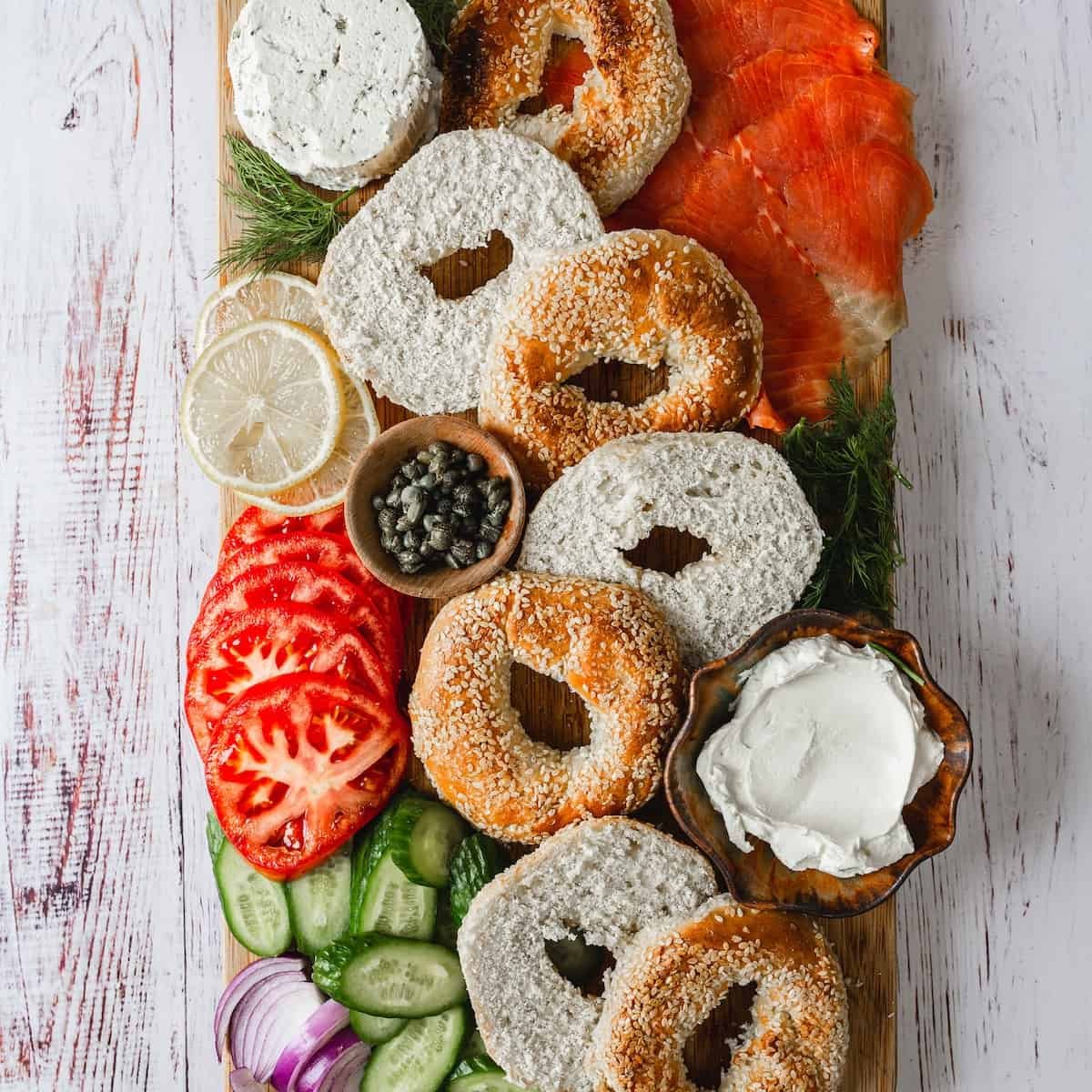 Cream Cheese and Lox Bagel Board for 5-Minute Brunch