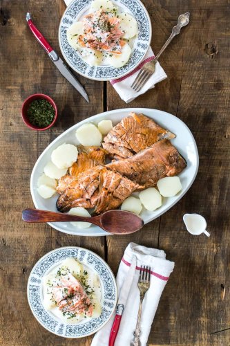 How to cook authentic Norwegian salmon recipe over an open fire
