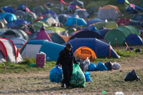 Glastonbury clean-up crew kick into action after sun-soaked festival