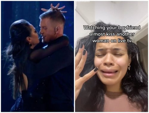 Adam Peaty’s girlfriend reacts to Strictly star’s ‘almost kiss’ with dance partner Katya Jones