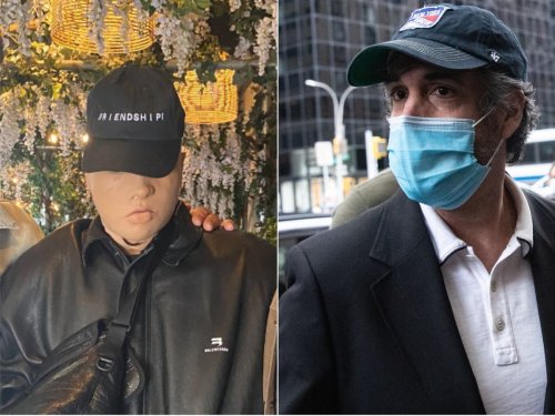 Kanye West wears creepy mask to meeting with Michael Cohen