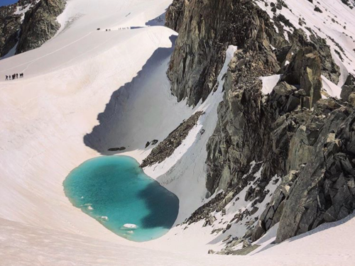 Lake discovered 11,000ft high in the Alps, in 'truly alarming' sign of climate change | The Independent