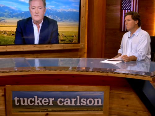 Piers Morgan accuses Alex Beresford of ‘premeditated attack’ in Tucker Carlson interview as feud rolls on