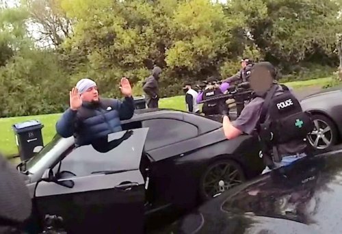 Dramatic moment gang arrested at gunpoint during National Crime Agency weapons raid