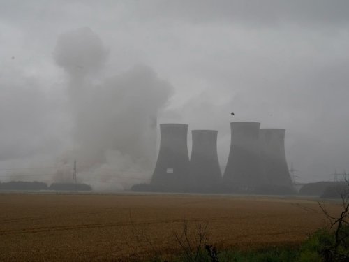 ‘End of an era’: Locals gather to watch the demolition of Eggborough power station