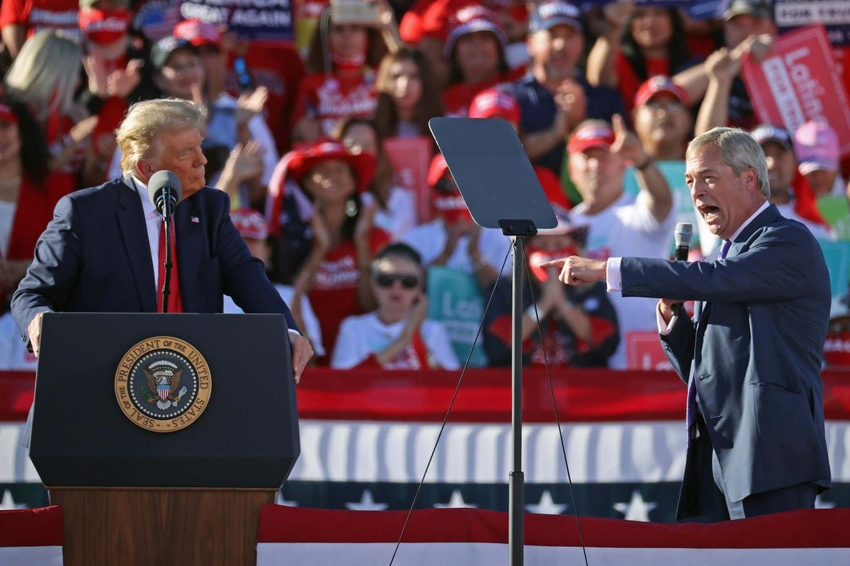 Nigel Farage compares turmoil of Donald Trump’s tariffs to market chaos caused by Liz Truss