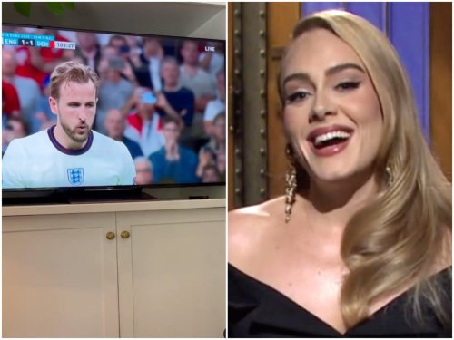 Adele celebrates England semi-final win in rare video from her LA home