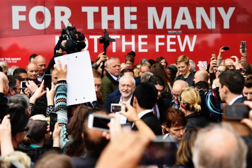 Jeremy Corbyn is back on the sidelines and he’s never looked happier