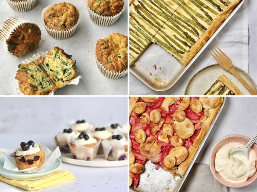 Sweet and savoury baking recipes for April and May’s seasonal fruit and veg