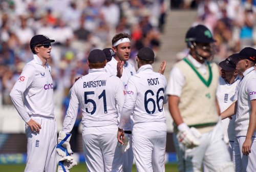 Stuart Broad’s five-wicket haul puts England on top at Lord’s
