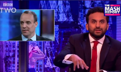 Moment Nish Kumar calls out Raab on TV after deputy prime minister mistook him for another ‘brown guy’