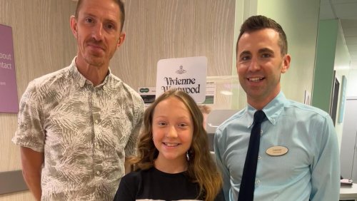 Dad thanks medics after daughter’s brain tumour spotted during eye test